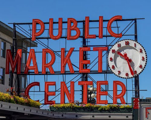 Public Market Sign in Seattle, WA